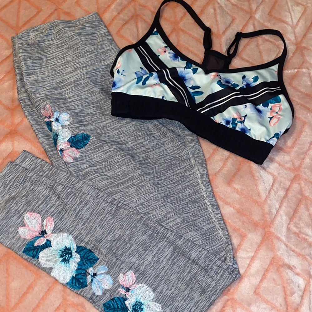 Two Piece Floral Workout Set - image 1